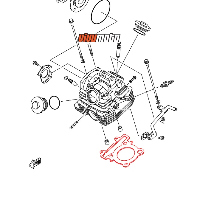 Gioăng đầu xi lanh Yamaha Tricker (XG250) / Serow 250 (XT250) / XT250X
