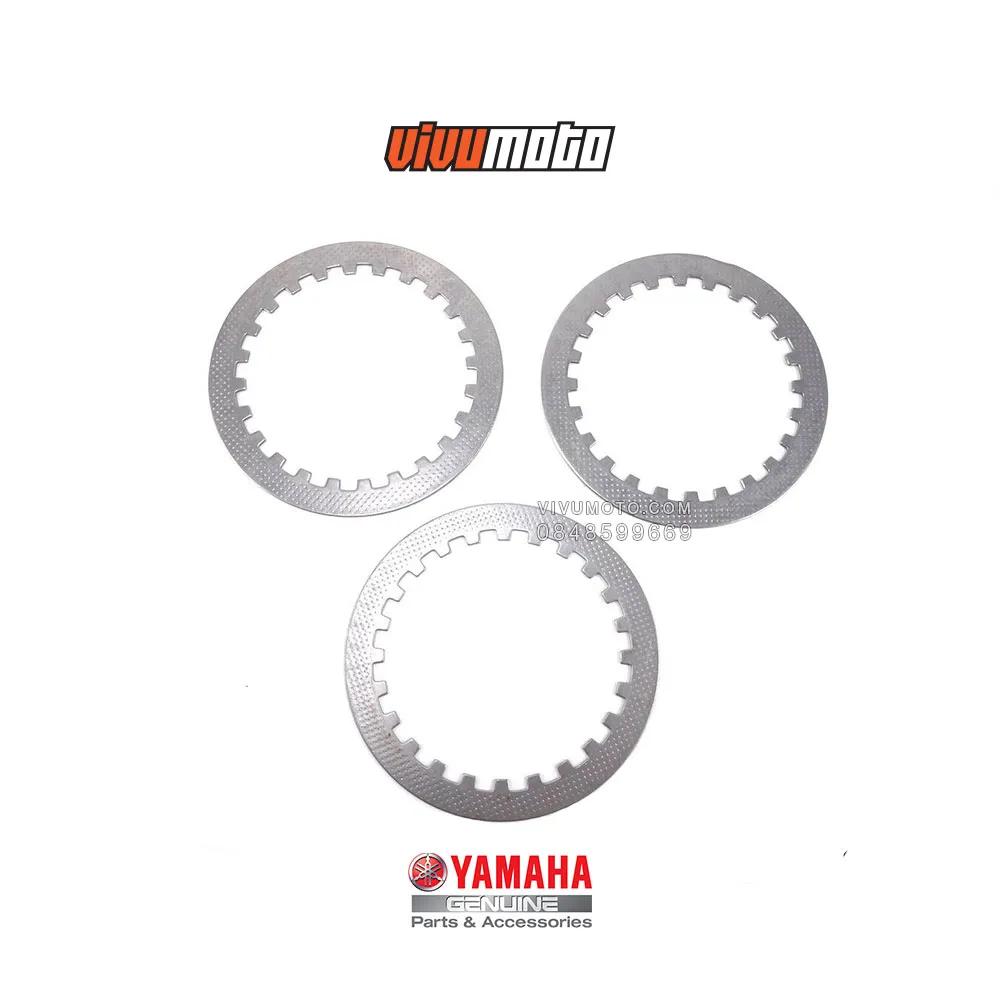 Bộ lá côn (ly hợp) - lá thép Yamaha XTZ125 / YB125SP / YBR125 chính hãng