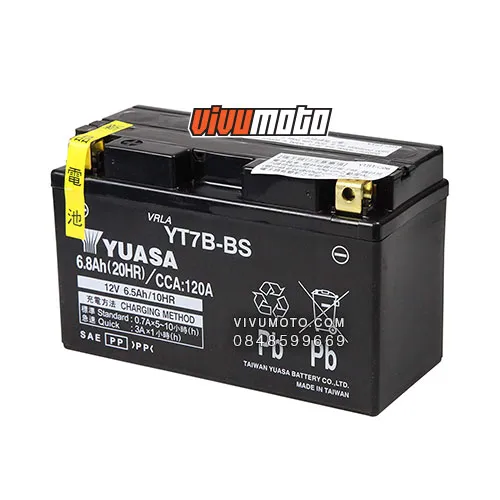 Ắc quy Yuasa YT7B-BS 12V 6.8AH CCA 120